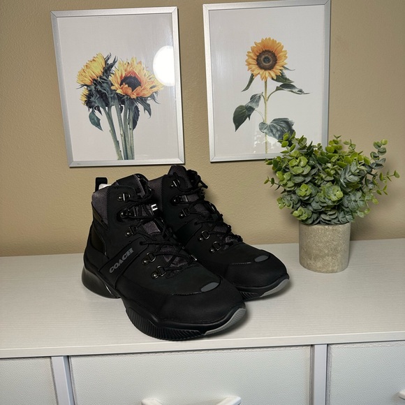 COACH Citysole Hiker Black Boots - Picture 1 of 5